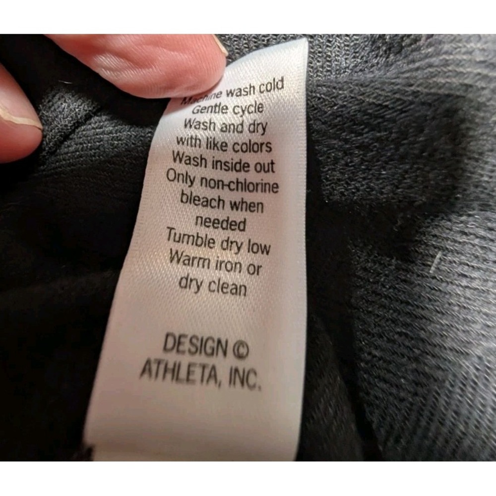 Athleta Trail to Town Dress Tunic Windowpane Womens XL Black/ Dove Flannel - Picture 7 of 12